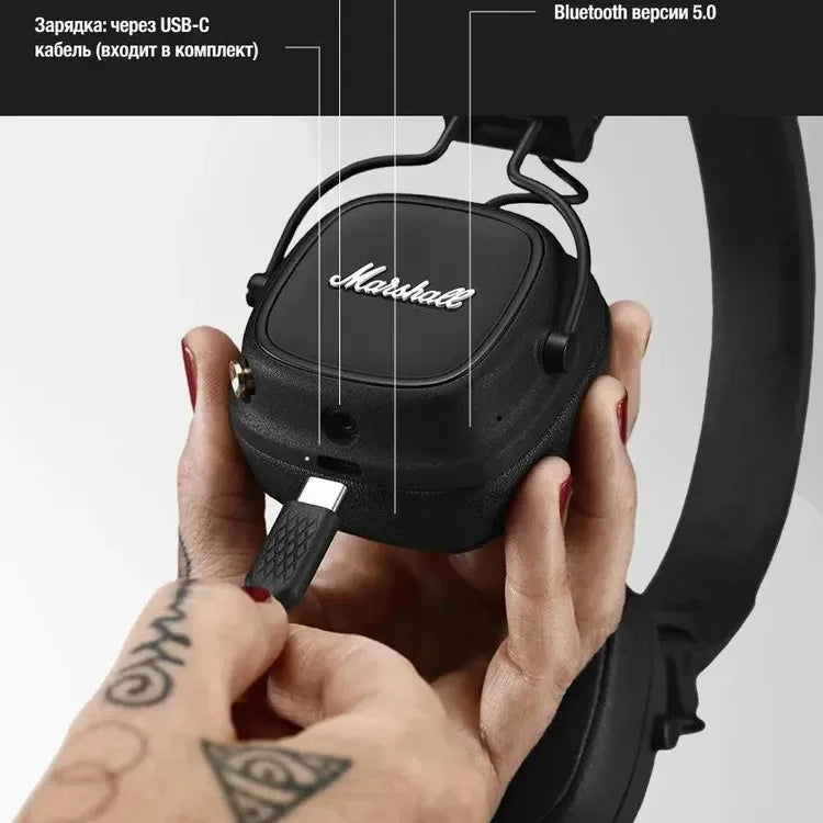 Major V Fifth-generation Head-mounted Subwoofer Rock Marshall Noise-canceling Headphones Cross-border E-commerce Foreign