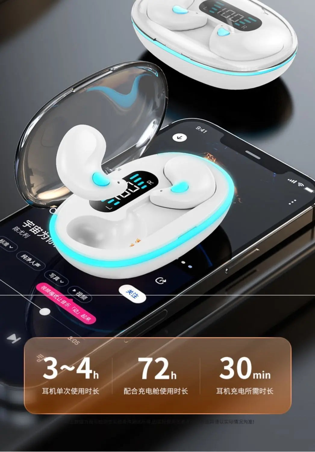 New Wireless In-Ear Headphones Small Wireless Earphones